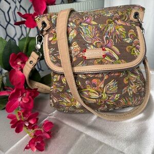 Sakroots Brown and Tan Crossbody Bag